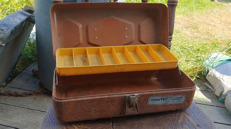 old pal metal tackle box|woodstream tackle box.